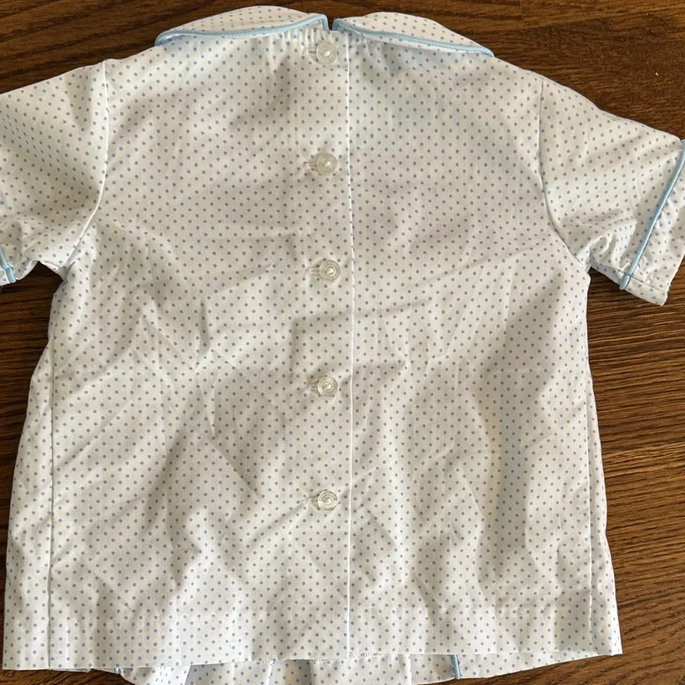Little English Chest Smocked Short Set- Bunny New With Tags